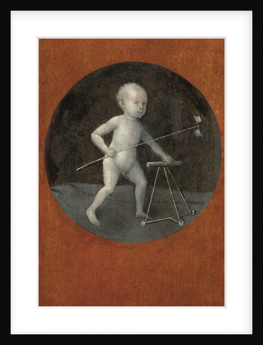 Child with Pinwheel and Toddler Chair. (Reverse of Christ Carrying the Cross), c. 1490 by Anonymous
