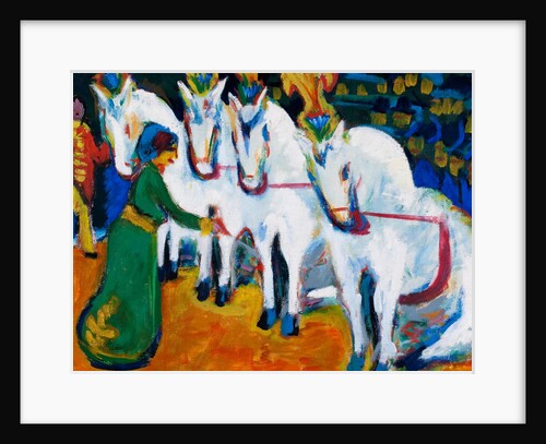 Circus horses dressage, 1908-1909 by Anonymous