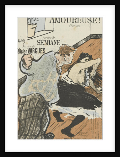 Cover of the score of Amoureuse! by Félicien Vargues, 1893 by Anonymous