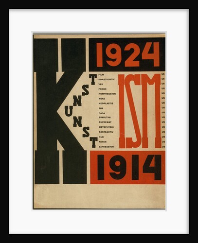 Die Kunstismen. (The Isms of Art) by El Lissitzky und Hans Arp, 1925 by Anonymous
