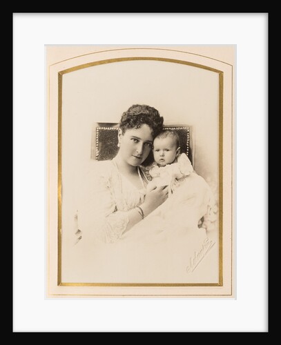 Empress Alexandra Fyodorovna with the infant Anastasia, fourth and youngest daughter of Nicholas II, by Anonymous