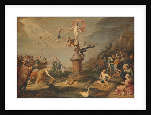 Fortuna shares her gifts, Mid of 17th cen by Anonymous