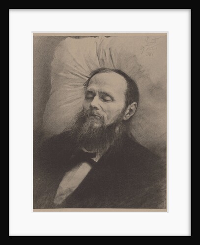Fyodor Dostoyevsky on the deathbed, 1881 by Anonymous