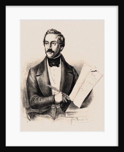 Gaetano Donizetti working on the opera Lucia di Lammermoor, by Anonymous