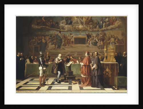 Galileo Galilei before members of the Holy Office in the Vatican in 1633, 1847 by Anonymous