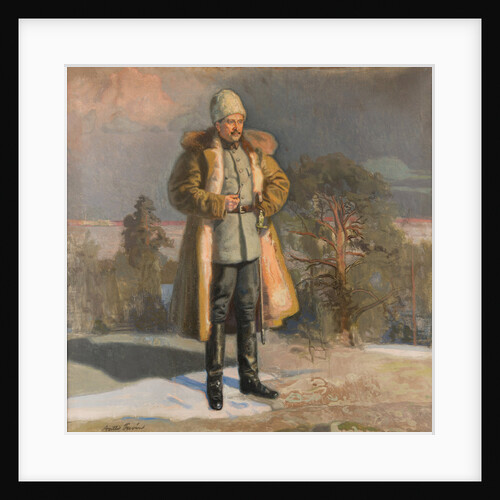 General Mannerheim watching the Battle of Tampere, 1920 by Anonymous