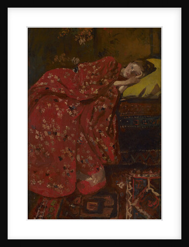 Girl in a Red Kimono (Geesje Kwak), c. 1895 by Anonymous