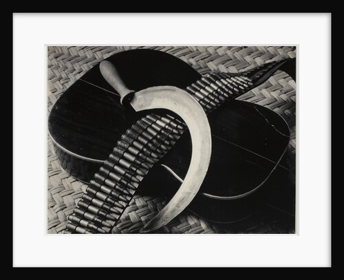 Guitare, cartouchière et faucille (Guitar, cartridge belt and sickle), 1929 by Anonymous
