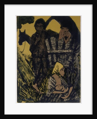 Gypsy Family beside Covered Wagon, 1926-1927 by Anonymous