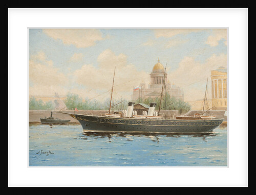 Imperial Yacht Standart on the Neva River, by Anonymous