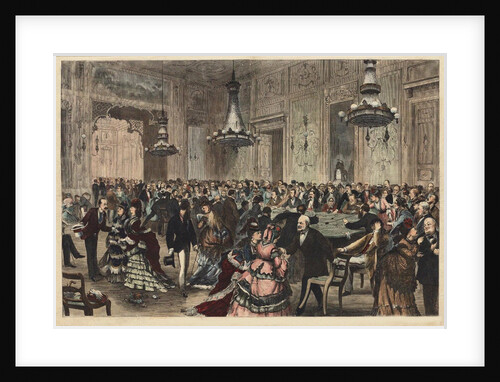 Interior view of the Gambling House at Wiesbaden in October 7, 1871, 1871 by Anonymous
