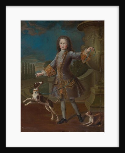 Louis XV of France With Two Dogs, by Anonymous