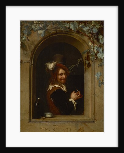 Man with pipe at a window, ca 1658 by Anonymous