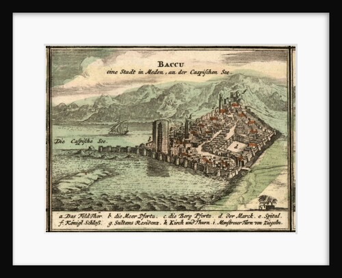 Map of Baku, 1762 by Anonymous