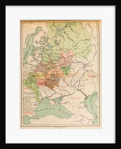Map of the volosts and principalities in the 12th and 13th century, 1914 by Anonymous
