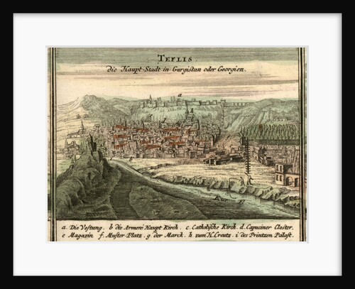 Map of Tiflis, 1762 by Anonymous