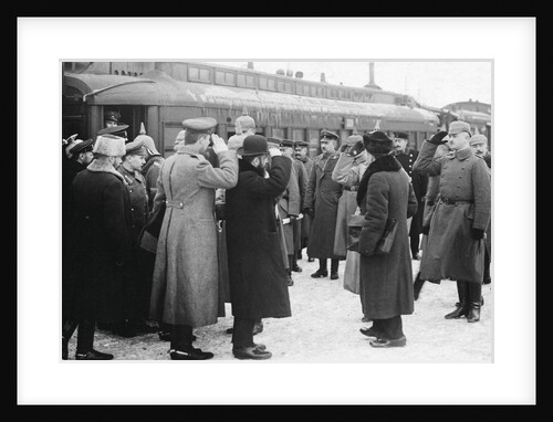 Meeting of Russian and Austro-Hungarian Military Officers in Brest-Litovsk, 1918, 1918 by Anonymous