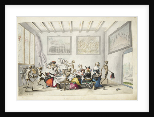 Merry company surprised by death, 1660 by Anonymous
