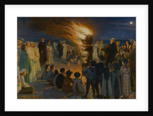 Midsummers Eve Bonfire on Skagens Beach, by Anonymous