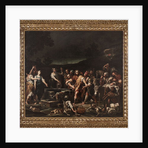 Moses defending the Daughters of Jethro, by Anonymous