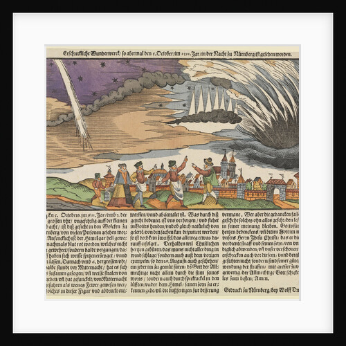 Northern Lights over Nuremberg the 5th of October 1591, 1591 by Anonymous