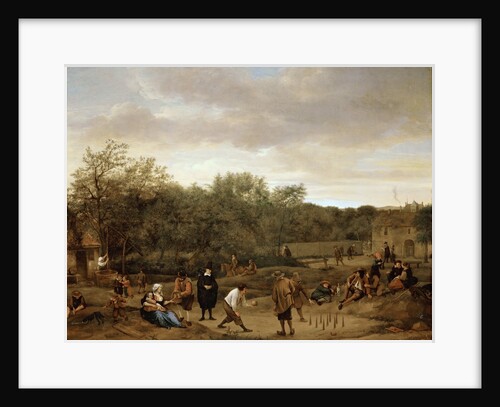 Peasants playing bowling, c. 1655 by Anonymous