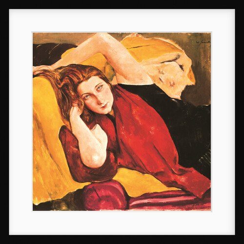 Portrait of a girl with red scarf, 1926 by Anonymous