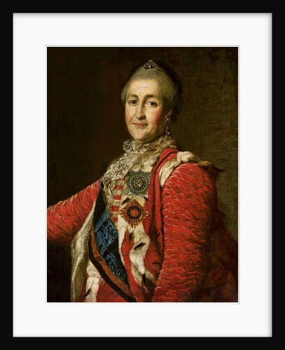 Portrait of Empress Catherine II in red dress, ca 1782 by Anonymous