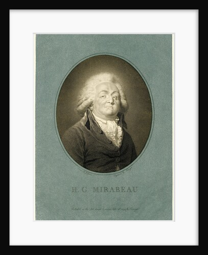 Portrait of Honoré Gabriel Riqueti, comte de Mirabeau, 1793 by Anonymous
