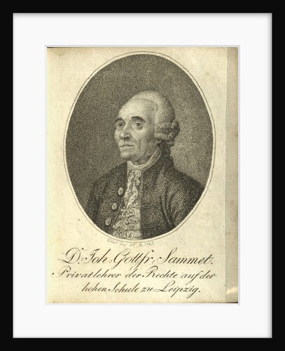 Portrait of Johann Gottfried Sammet, 1794 by Anonymous