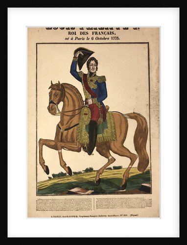 Portrait of Louis Philippe I, King of the French, ca 1834 by Anonymous