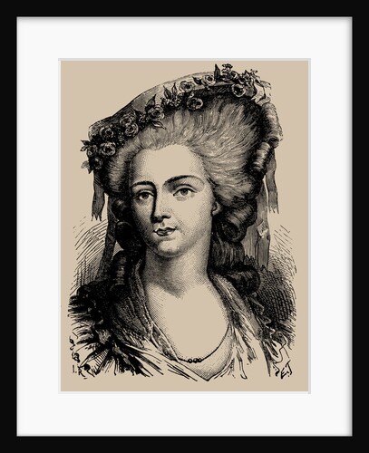 Portrait of Marie Louise of Savoy, Princess of Lamballe, 1889 by Anonymous