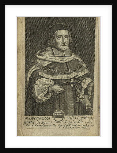 Portrait of Sir Matthew Hale, 1682 by Anonymous