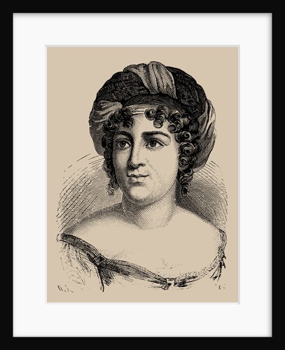 Portrait of the author Baronne Anne Louise Germaine de Staël, 1889 by Anonymous
