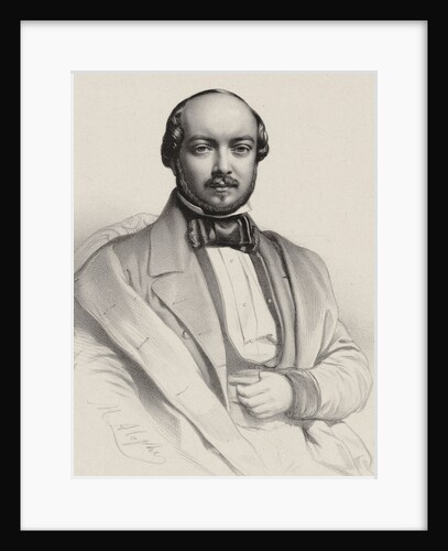 Portrait of the harpist and composer Félix Godefroid, 1855 by Anonymous