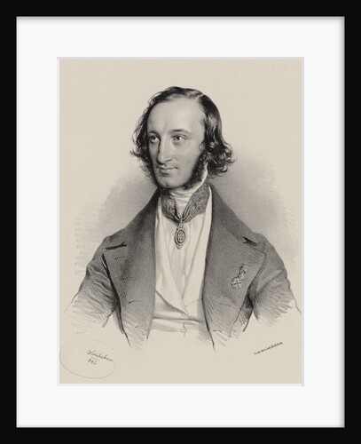 Portrait of the violinist and composer Theodor Haumann, 1842 by Anonymous
