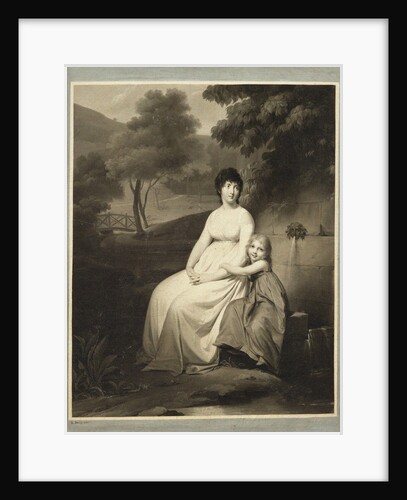 Portrait of Thérésa Tallien and her daughter in a park, 1810s by Anonymous