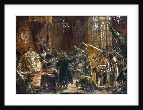 Presentation of Czar Vasili Shuisky by the hetman Stanislaw Zolkiewski at the Warsaw Sejm in 1611 by Anonymous