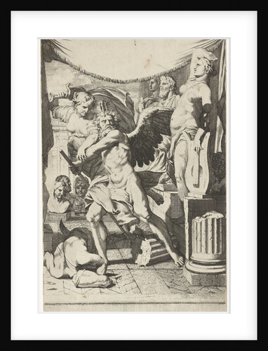 Prudence prevents time from destroying ancient art, 1670s by Anonymous