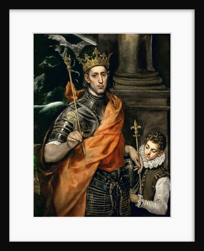 Saint Louis IX of France with a Page, End of 16th cen by Anonymous