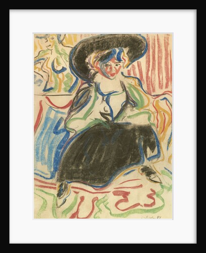 Seated Girl with Hat, 1909 by Anonymous
