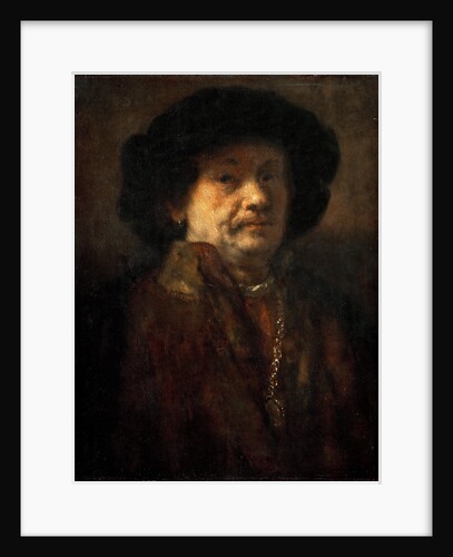 Self-Portrait in a fur coat with gold chain and earring, 1655 by Anonymous
