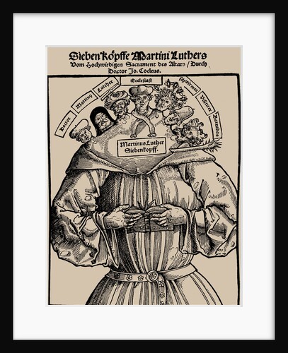 Seven-Headed Luther (Der siebenköpfige Luther), 1529 by Anonymous
