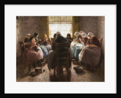 Sewing school in Huizen, 1891 by Anonymous