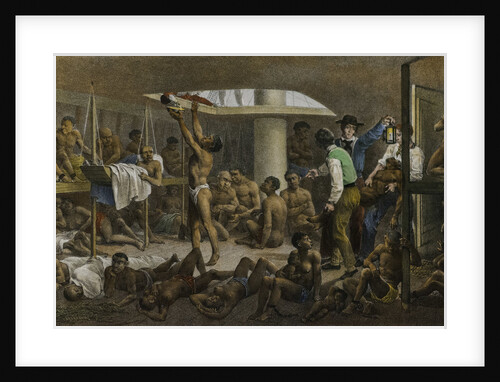 Slaves in the cellar of a slave boat, c. 1830 by Anonymous