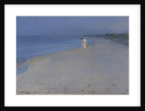 Summer evening on the south beach of Skagen. Anna Ancher and Marie Krøyer, 1893 by Anonymous
