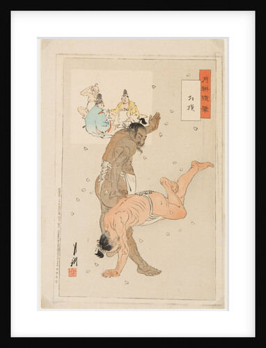 Sumo Wrestlers in Action, 1899 by Anonymous