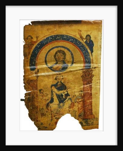 The Chludov Psalter. Christ Emmanuel. King David Enthroned, ca 850 by Anonymous