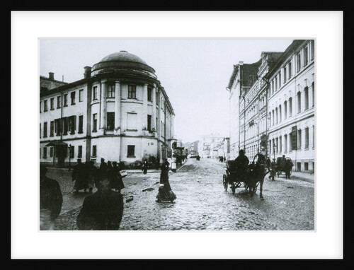 The corner of Povarskaya Street and Bolshaya Molchanovka Street in Moscow, 1912-1914 by Anonymous