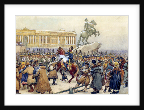 The Decembrist revolt at the Senate Square on December 14, 1825, 1870s by Anonymous